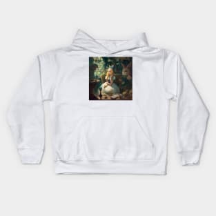 Alice in Wonderland. "Tea Party with the Mad Hatter and the Cheshire Cat" Kids Hoodie